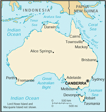 Map of Australia